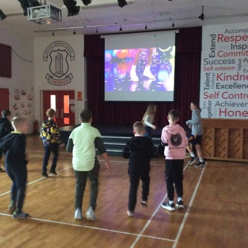 Children in Need - We exercised with BBC's live lesson.