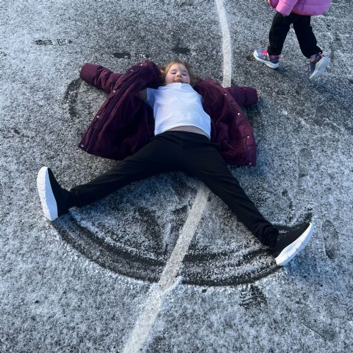 Exploring in the snow!