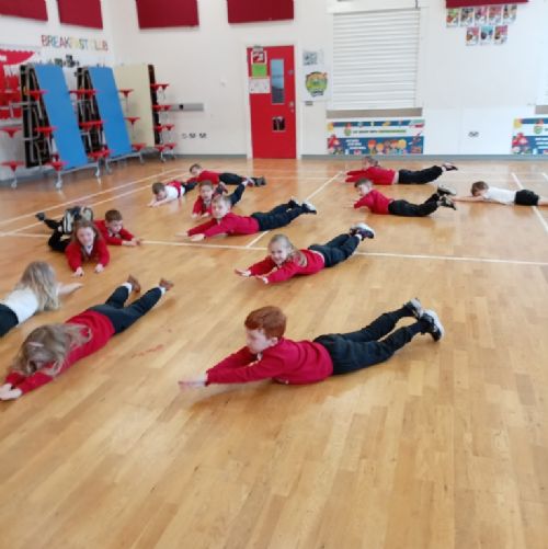 Look at our gymnastic 'dish' and 'arch alien' moves!